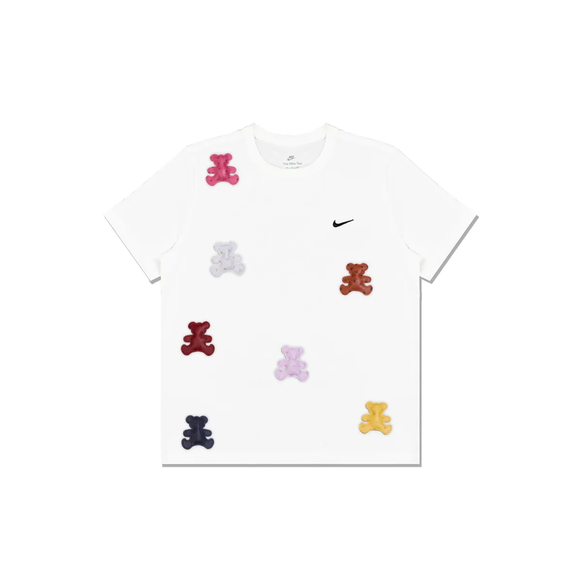 Nike T Shirts Men's White Crew Neck Straight Fit