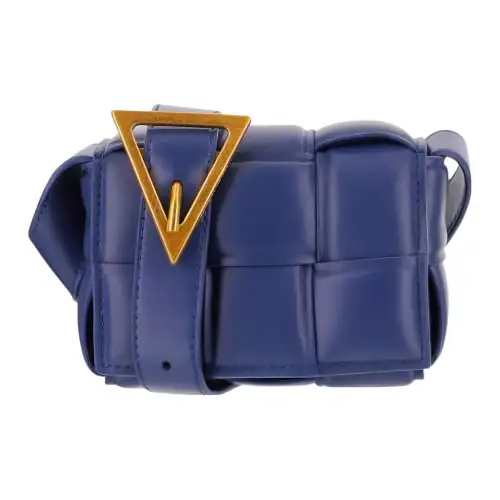 Bottega Veneta PaddedCASSETTE Sheepskin Shoulder Bag, Crossbody Bag Mini Women's Dark Blue