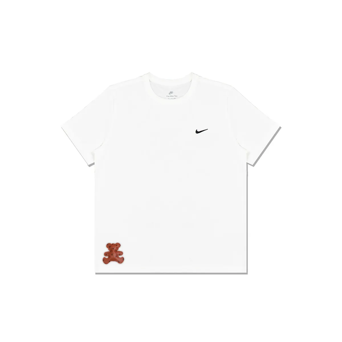 Nike T Shirts Men's White Crew Neck Straight Fit