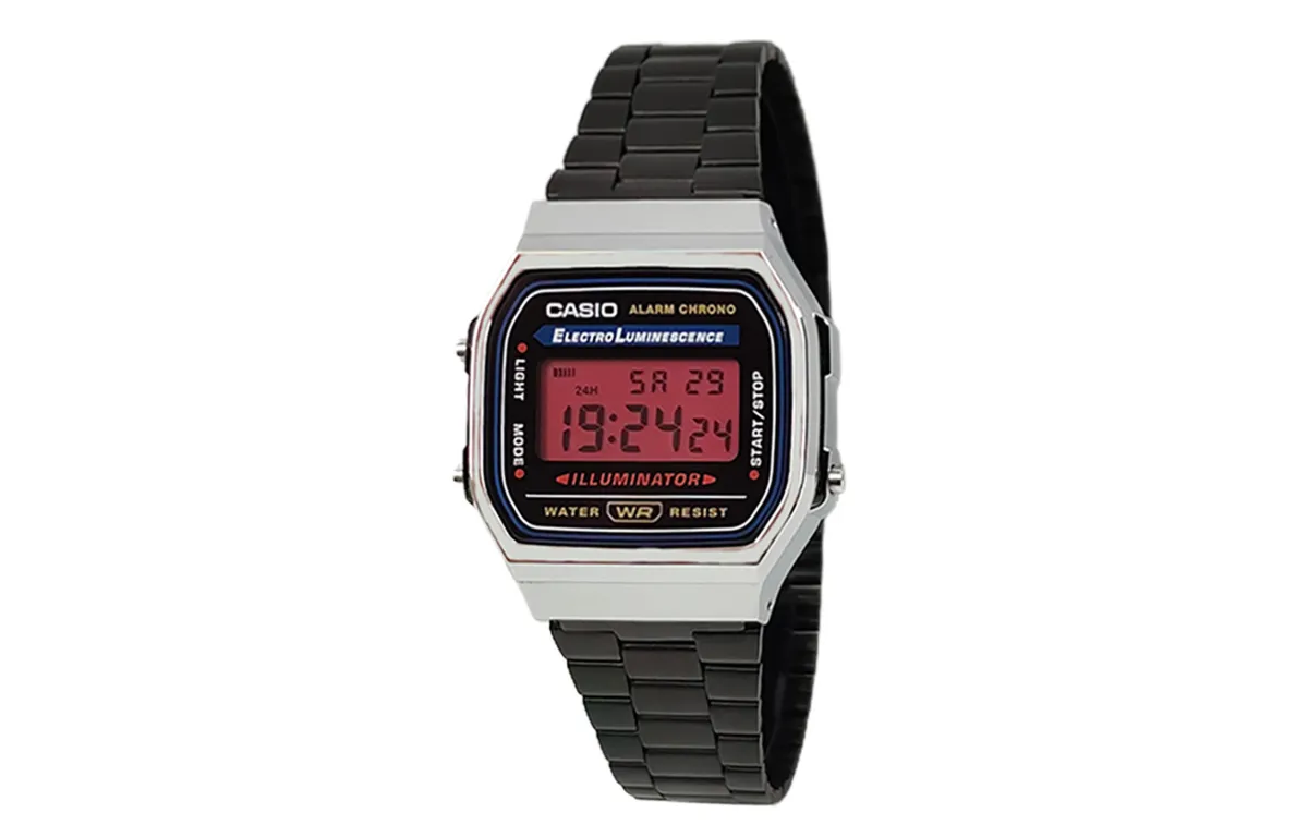 CASIO Custom Collection Quartz Movement Stainless Steel Strap Watch Men's Watches Black Dial
