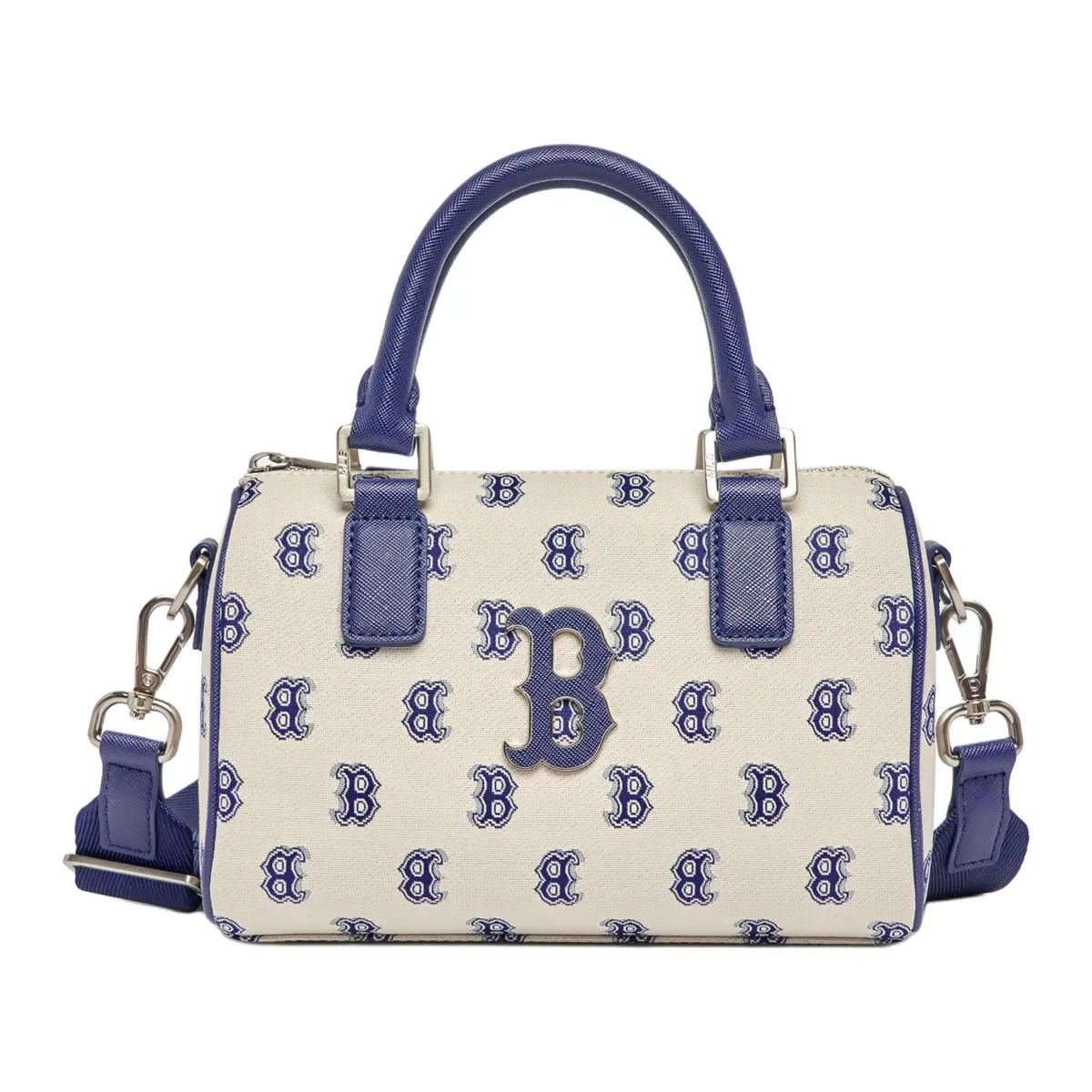 MLB Polyester Letter Bag, Portable Crossbody Bag, Shoulder Bag Women's Blue Gray