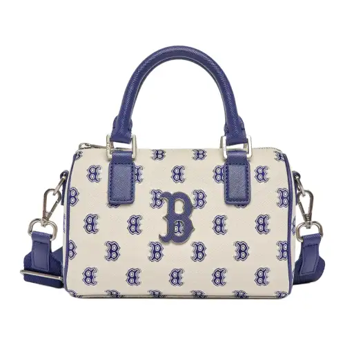 MLB Polyester Letter Bag, Portable Crossbody Bag, Shoulder Bag Women's Blue Gray