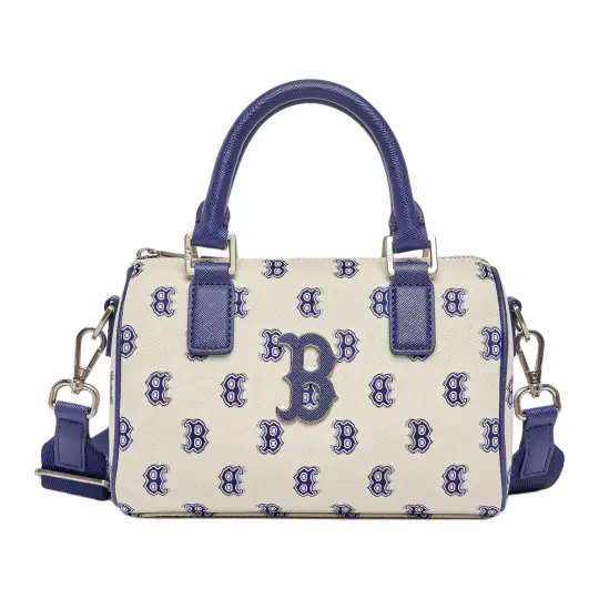 MLB Polyester Letter Bag, Portable Crossbody Bag, Shoulder Bag Women's Blue Gray