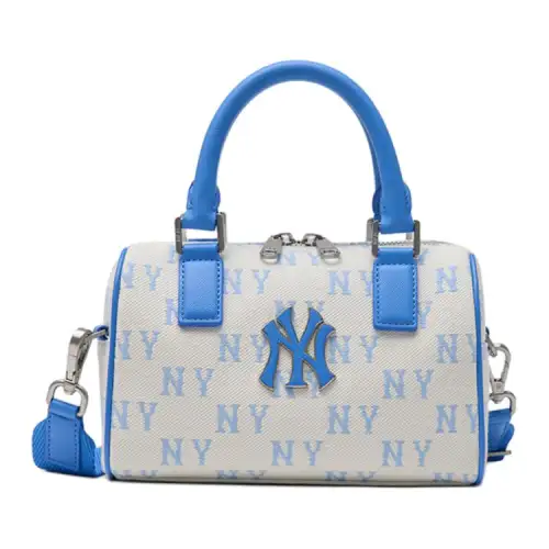 MLB Monogram Cotton Shoulder Bag, Crossbody Bag, Handbag Small Unisex Blue