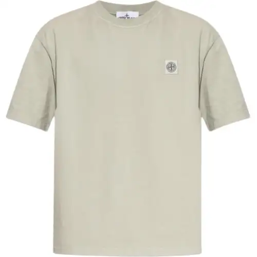 STONE ISLAND Logo Patch Crewneck T Shirt