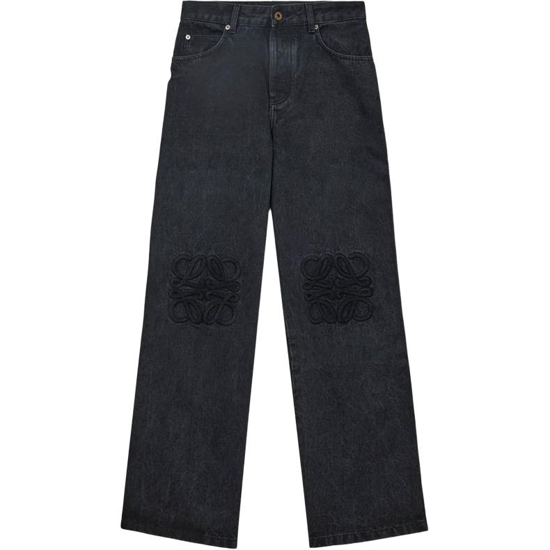 Мужские штаны LOEWE Anagram SS26 (черные)
