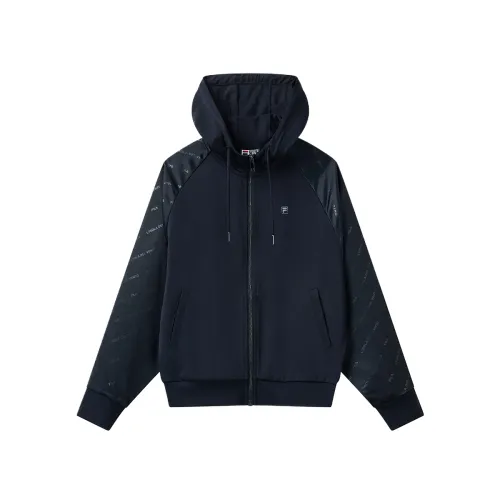 FILA WHITE Jackets Women's Legend Blue Hooded Thin Other