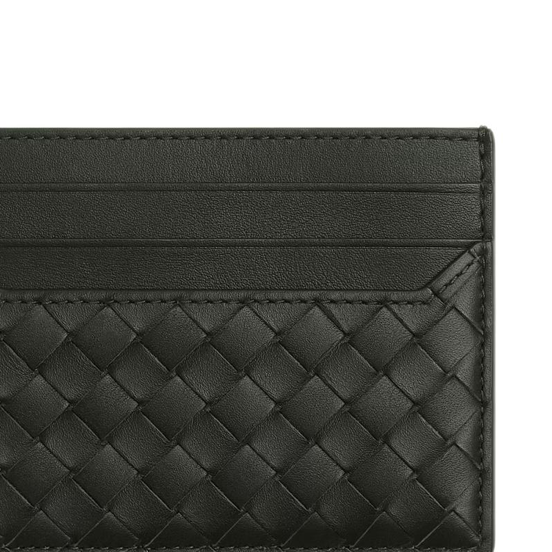 Мужской картхолдер Bottega Veneta Intrecciato (зеленый) — фото 5