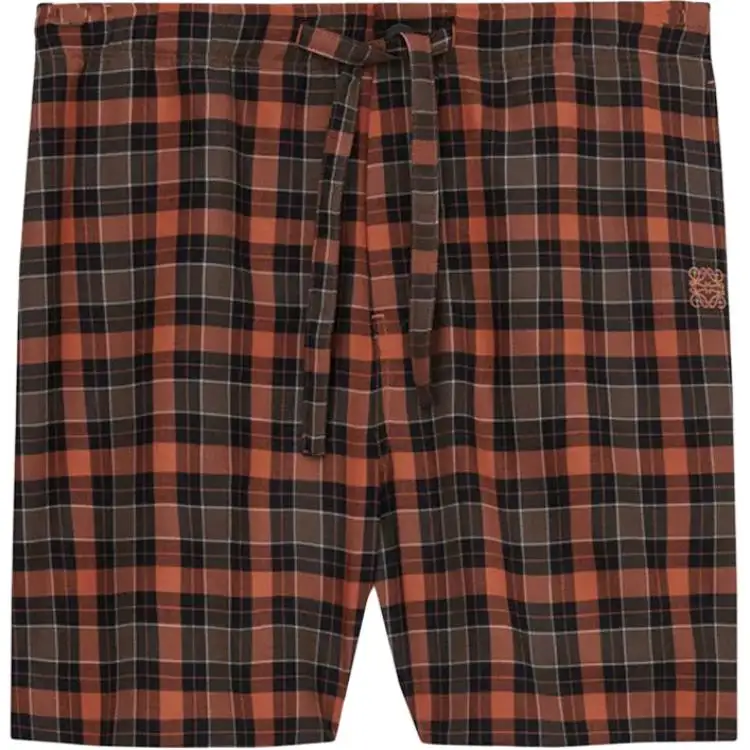 Loewe Checked Elastic Waist Shorts