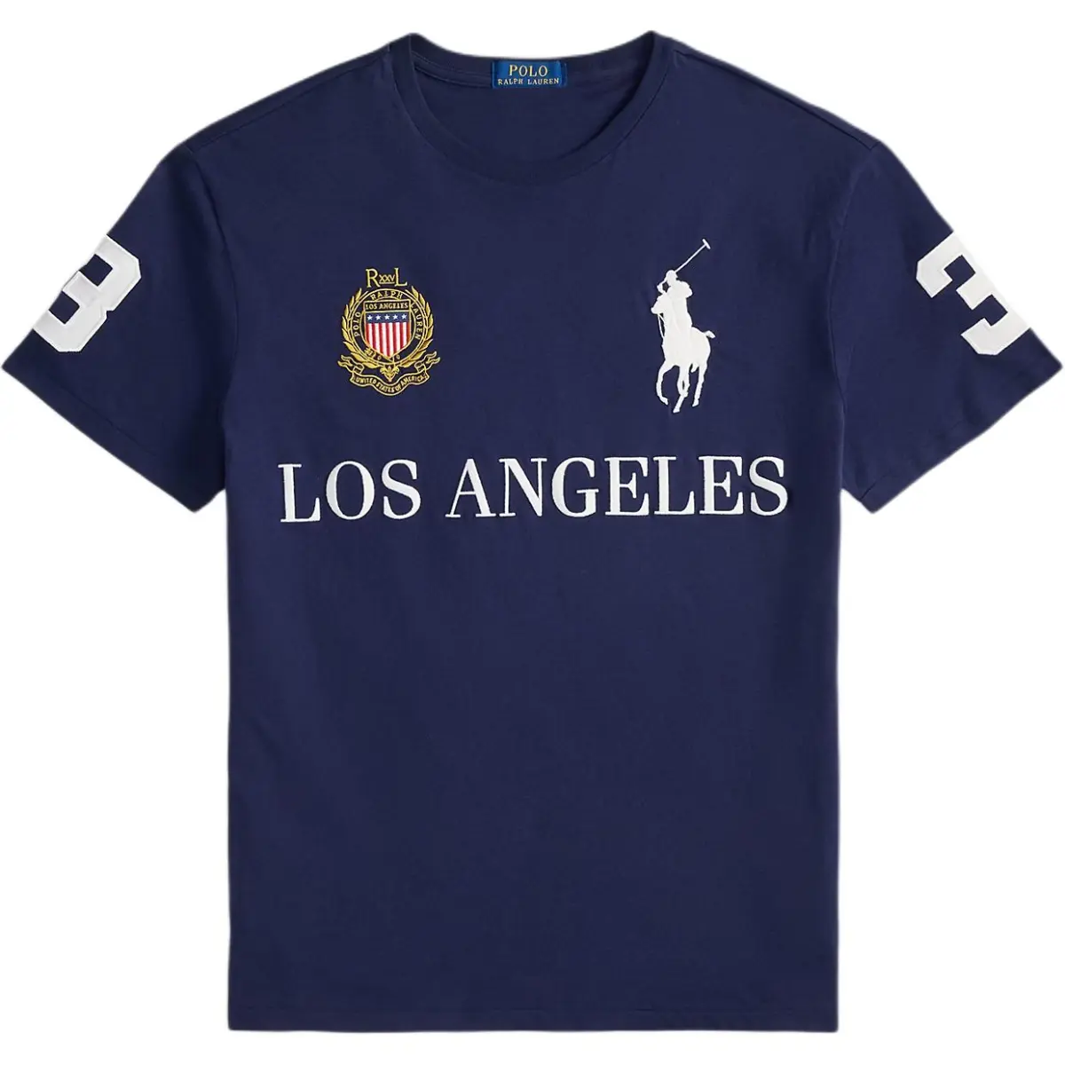 Polo Ralph Lauren Big Pony T Shirt Classic Version Men's Elegant Marine Blue