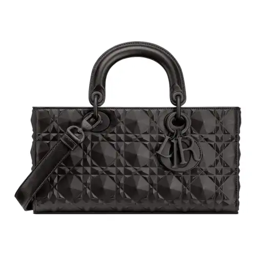 DIOR Lady D Joy Cow Leather Handbag Shoulder Bag, Crossbody Bag, Handbag Regular Women's Black