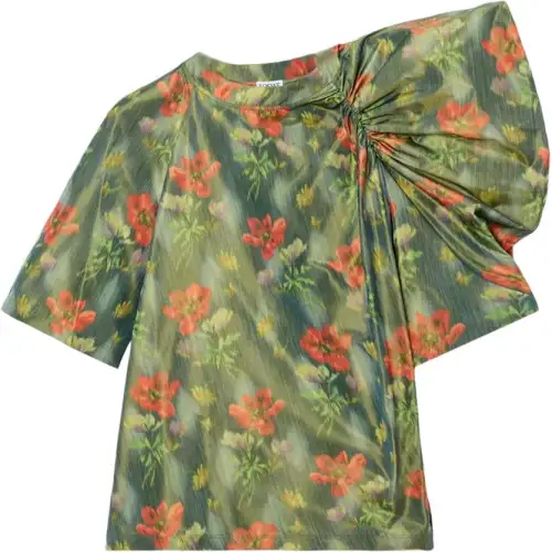 LOEWE Shirts Women's Green Crew Neck Moderate