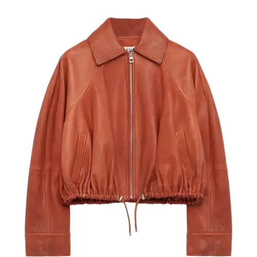 LOEWE FW25 Leather Jacket Women's