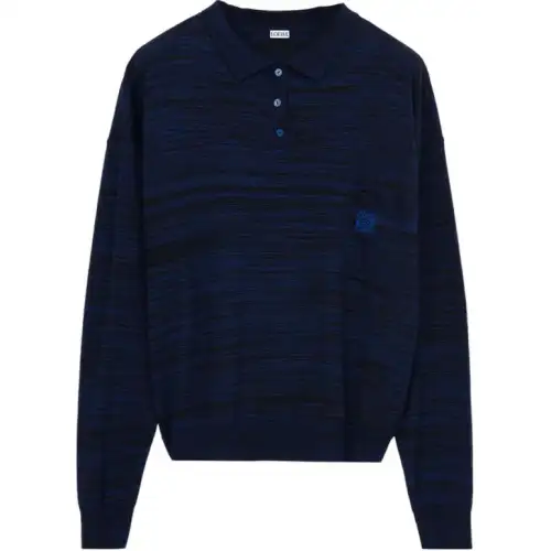 Loewe striped logo polo sweater