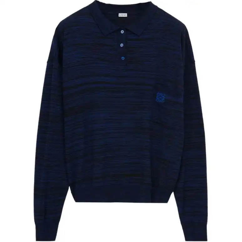 Loewe striped logo polo sweater