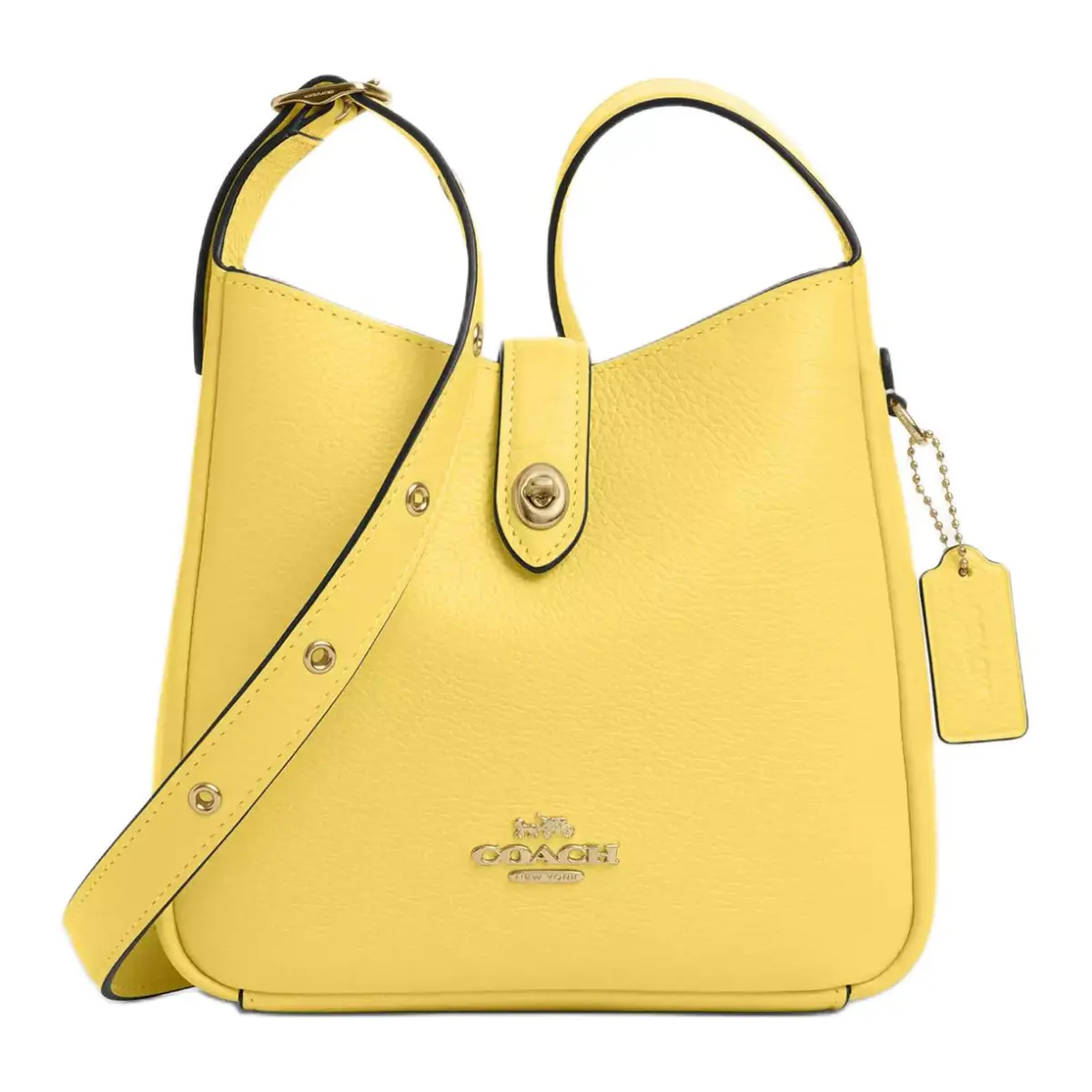 COACH Hadley Delicate Pebble Leather Crossbody Bags Small Women's Yellow