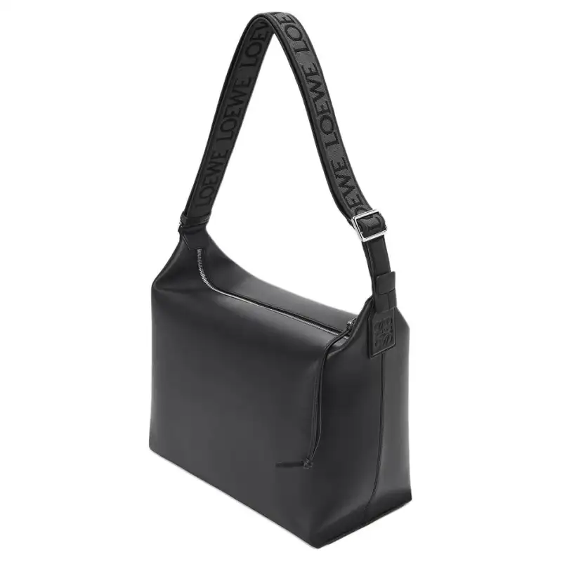 LOEWE Cubi Calfskin Crossbody Bag, Shoulder Bag Men's Black