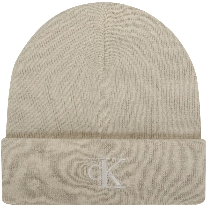 CALVIN KLEIN Polyester Beanies Unisex Ecru