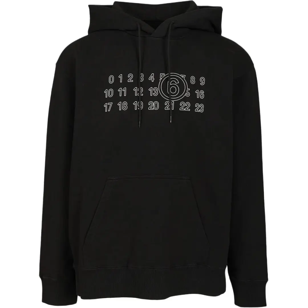 MM6 Maison Margiela Numeric Printed Drawstring Hoodie