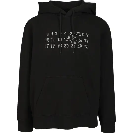 MM6 Maison Margiela Numeric Printed Drawstring Hoodie