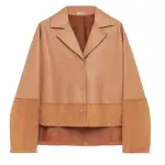 LOEWE Leather Jackets Women's Brown Lapel Moderate