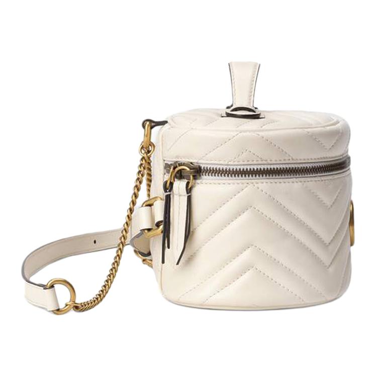 Женская сумка Gucci GG Marmont (белая) — фото 4