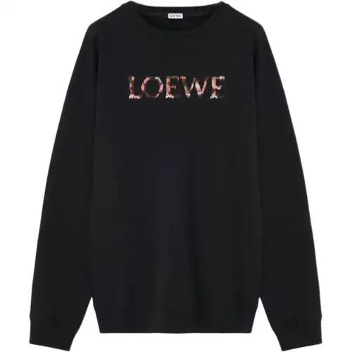 LOEWE Logo Embroidered Crewneck Sweatshirt