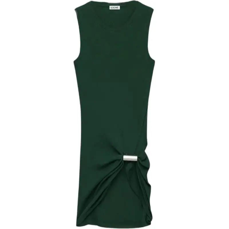 LOEWE Tank Tops Women's Green Crew Neck Moderate Other