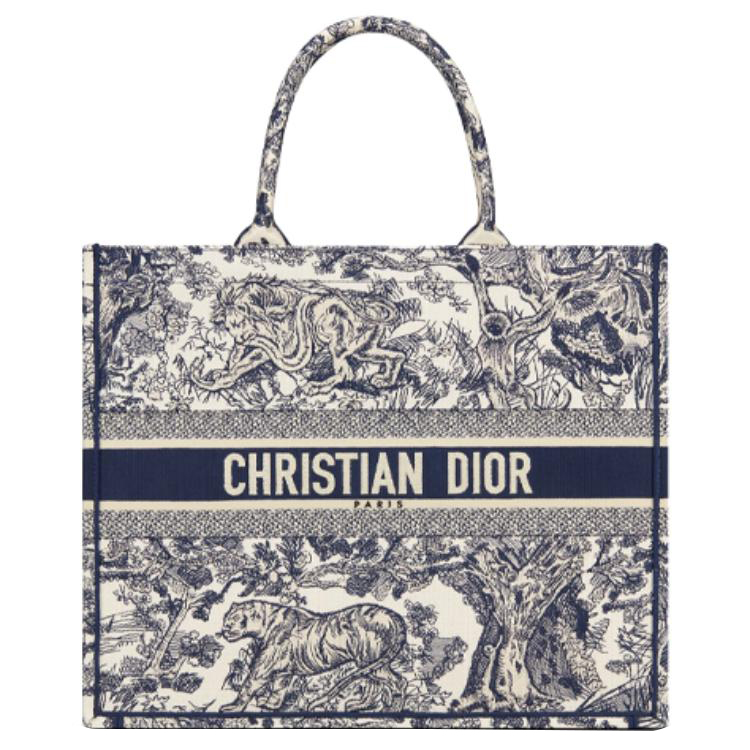 Женская сумка Prada / Dior BookTote (синяя)