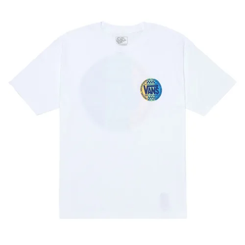 Vans T Shirts Men's White Crew Neck Moderate Straight Fit