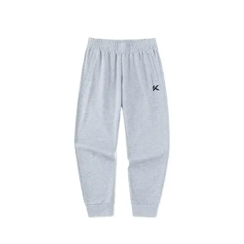ANTA Sports Life Collection Knitted Sweatpants Men's Gray Moderate Cuffed Pants