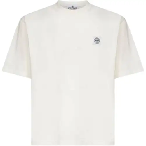 STONE ISLAND Logo Patch Crewneck T Shirt