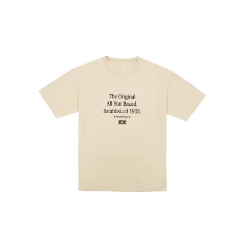 Converse T Shirts Men's Khaki Crew Neck Moderate Straight Fit