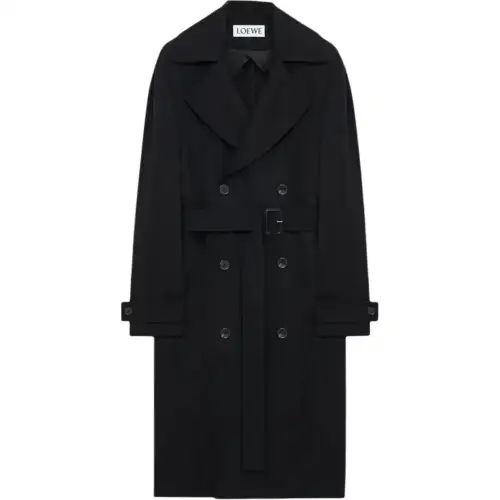 LOEWE Coats Women's Black Lapel Moderate