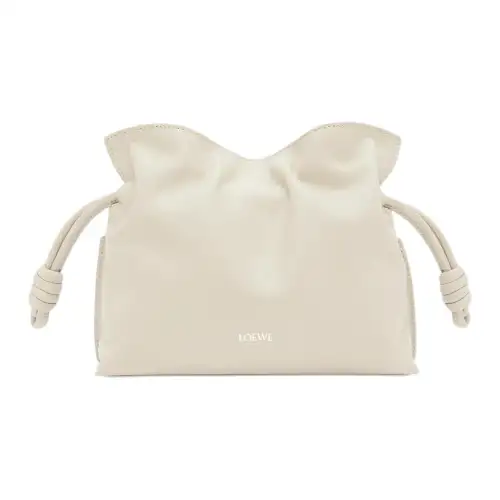 LOEWE Flamenco Cow Leather Clutch Mini Women's Sea Salt Color
