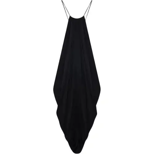 LOEWE Logo Plaque Draped Dress