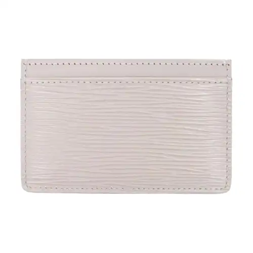 LOUIS VUITTON Epi Leather Card Holder Regular Women's Light Gray