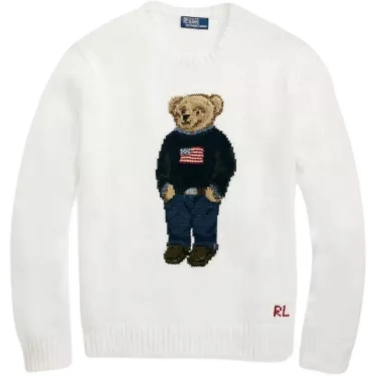 Polo Ralph Lauren Polo Bear Knitwear Standard Unisex Washed White