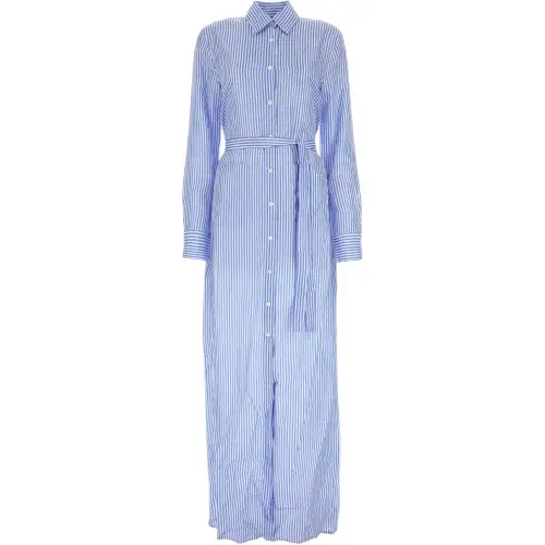 Prada striped shirt maxi dress