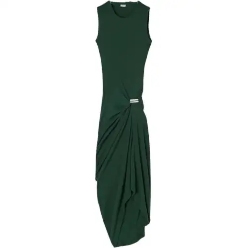 Loewe draped fine-ribbed dress