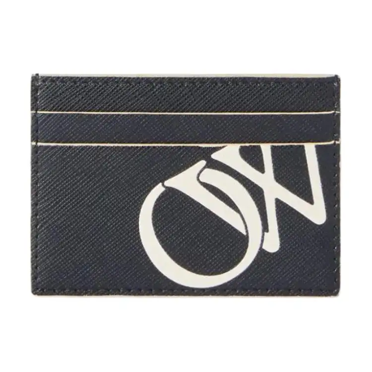 OFF-WHITE OW-print Leather Cardholder