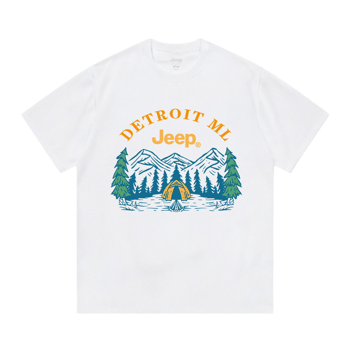 Футболка Jeep Outdoor Print T-shirt (зеленая)