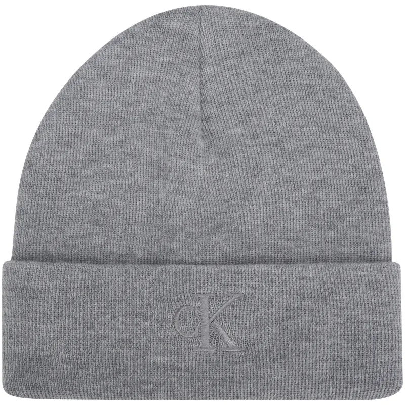 CALVIN KLEIN Polyester Beanies Unisex Light Gray