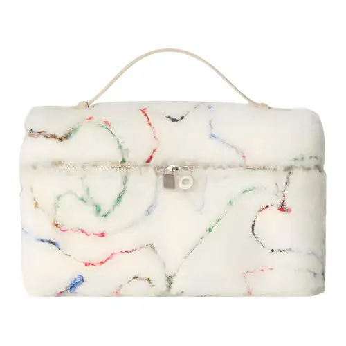 Loro Piana ExtraPocket Sheepskin One Shoulder Handbag Women's White With Ivory