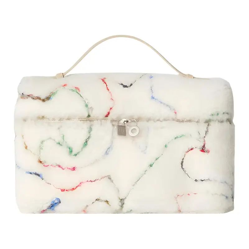 Loro Piana ExtraPocket Sheepskin One Shoulder Handbag Women's White With Ivory