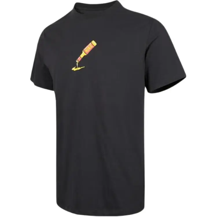 Nike T-Shirts Men's Black Crew Neck Moderate