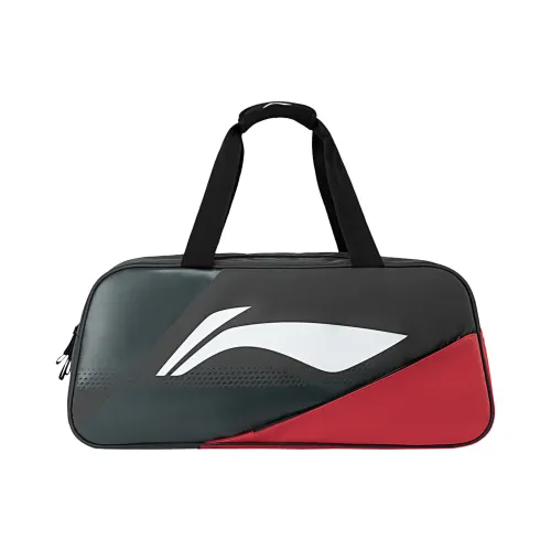 Li Ning Badminton Collection 36.8L Polyester Travel Bag Unisex Gray & Pink