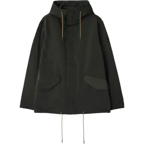 Burberry Logo Embroidered Hooded Drawstring Jacket