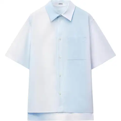 LOEWE Shirts Men's White Pointed Collar Moderate Other