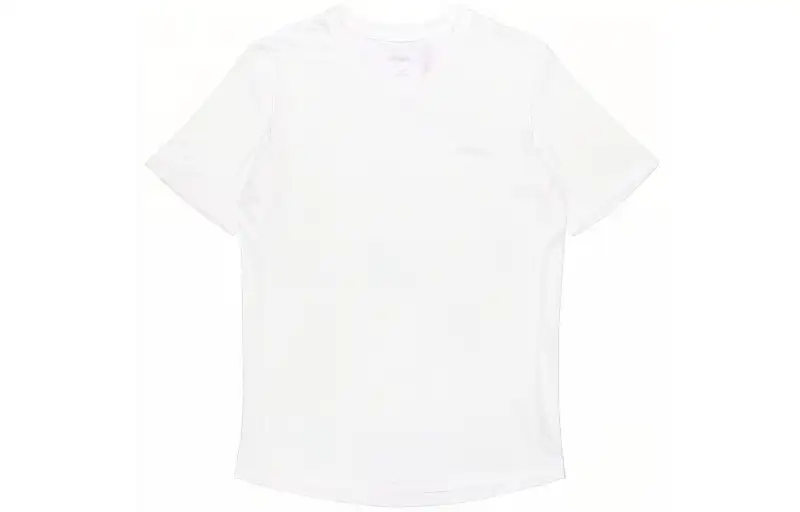 Li Ning T Shirts Unisex White Crew Neck Moderate Straight Fit